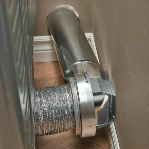 Dryer Vent Hose attached to Connector